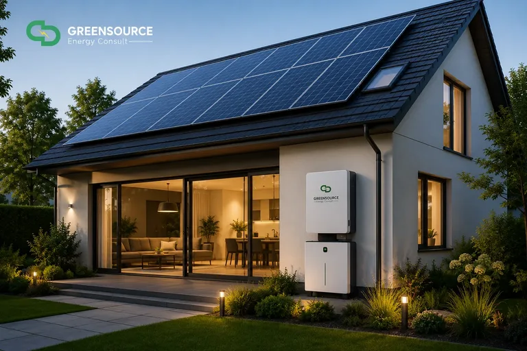 Residential solar power installation